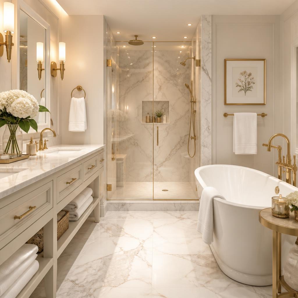 Elegant marble bathroom