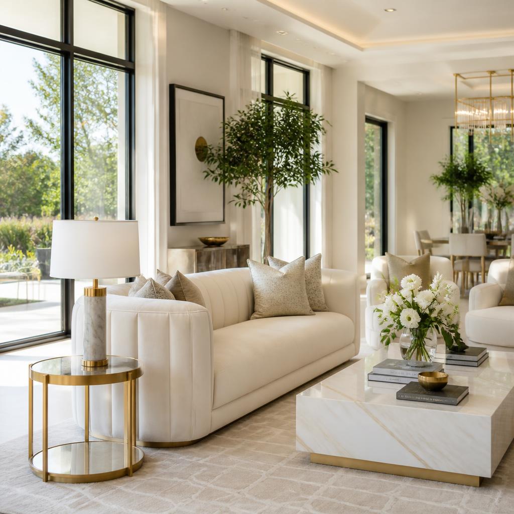 Spotless modern living room